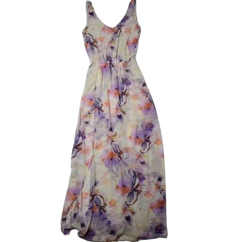Show Me Your Mumu Small‎ Floral Maxi VNeck Dress